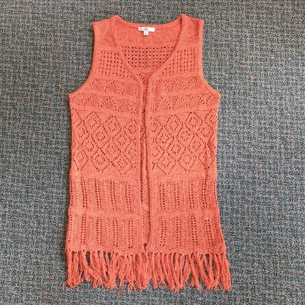 Ya Los Angeles Boho Terracotta Knit Top L